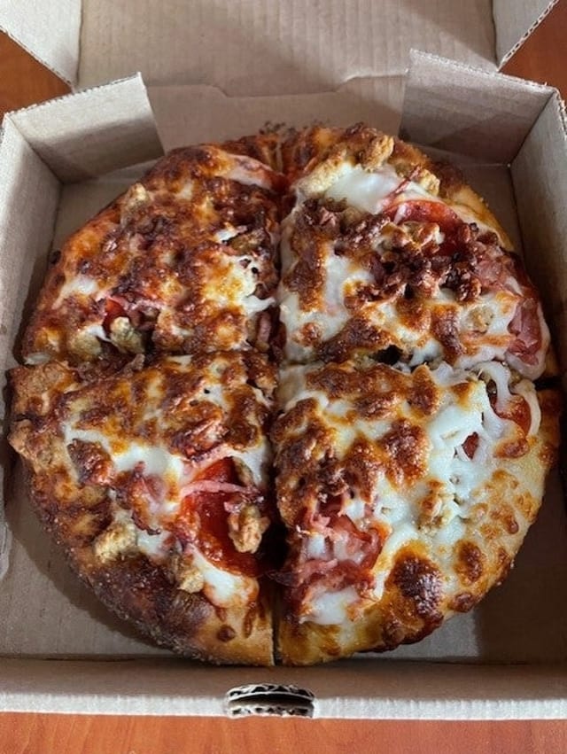 8" Meatza Pizza.