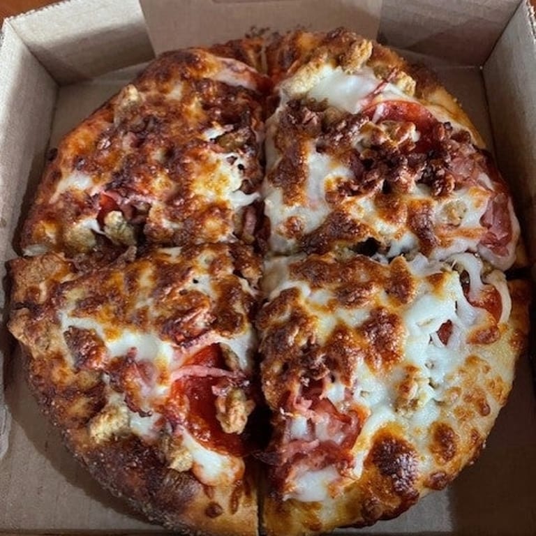 Takeout Delights: Pizza, Ice Cream, Dessert