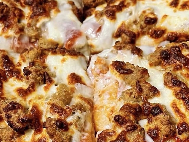 8" Sausage Pizza.